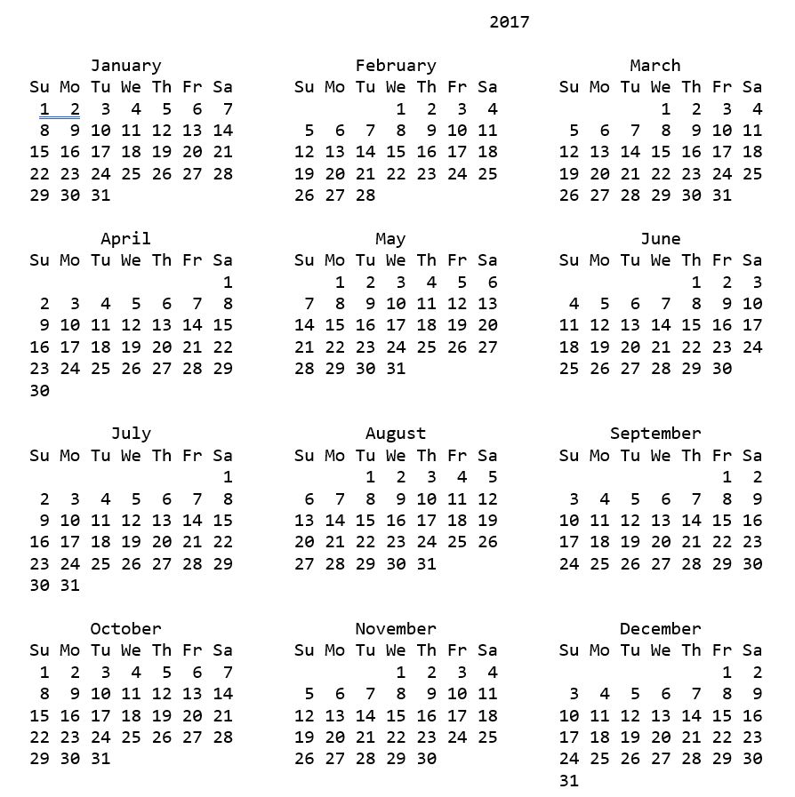calendar – wikiPython